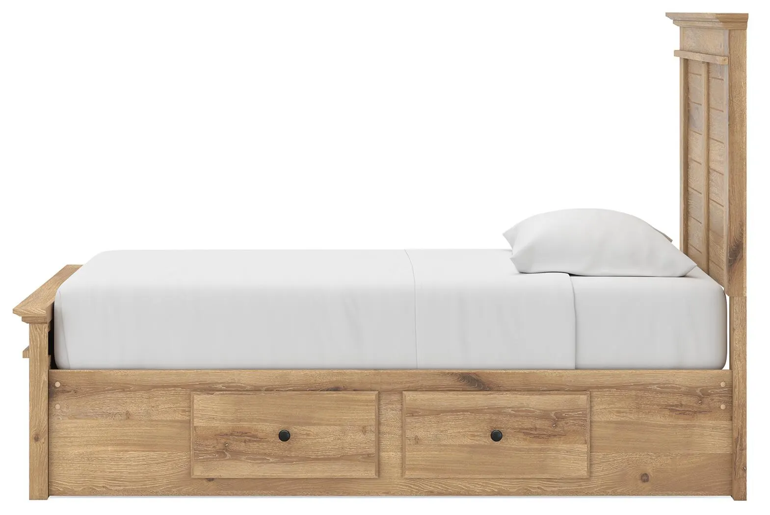 Fenderport Twin Panel Storage Bed — Tan — view 8
