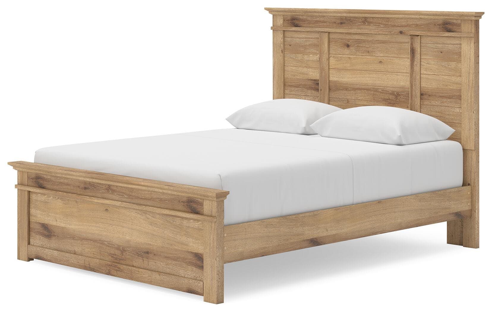 Fenderport Queen Panel Storage Bed — Tan — view 4