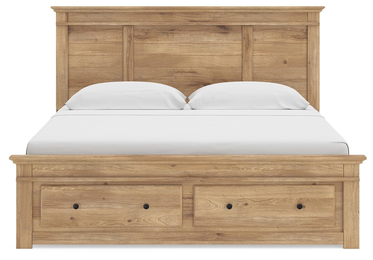 Fenderport King Panel Storage Bed — Tan — view 6