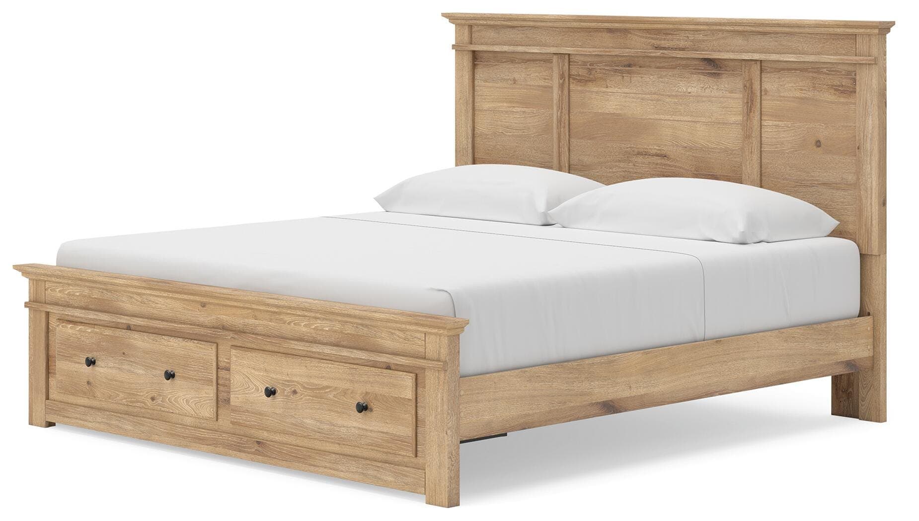 Fenderport King Panel Storage Bed — Tan — view 4