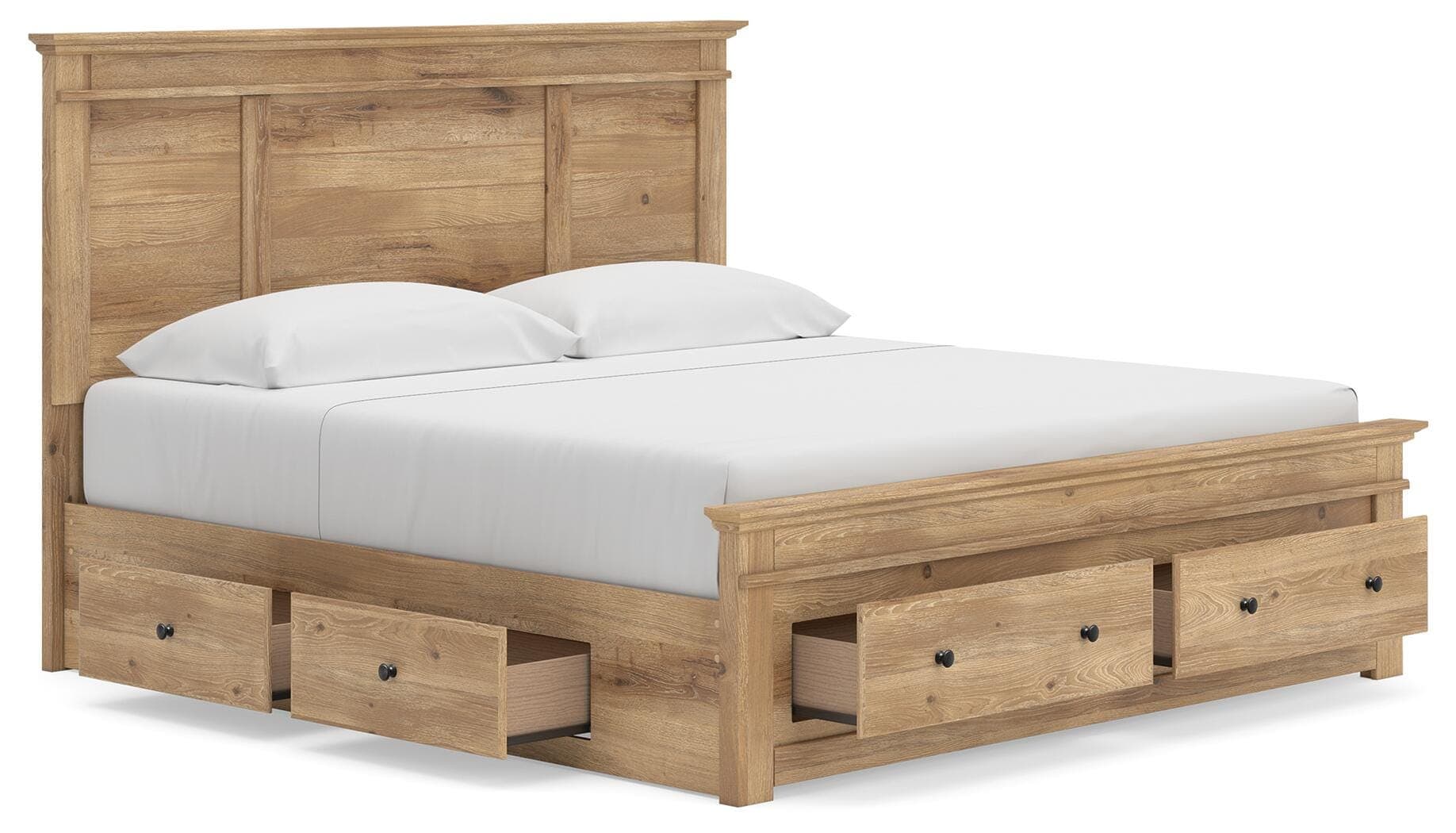 Fenderport King Panel Storage Bed — Tan — view 5