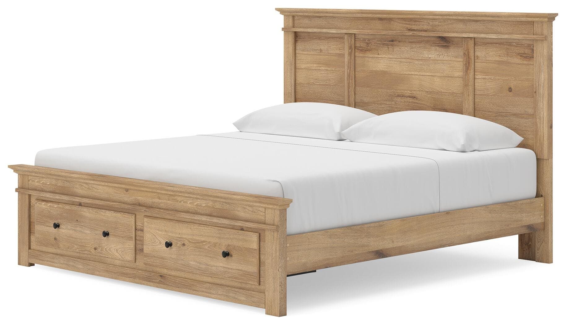 Fenderport King Panel Storage Bed — Tan — view 4