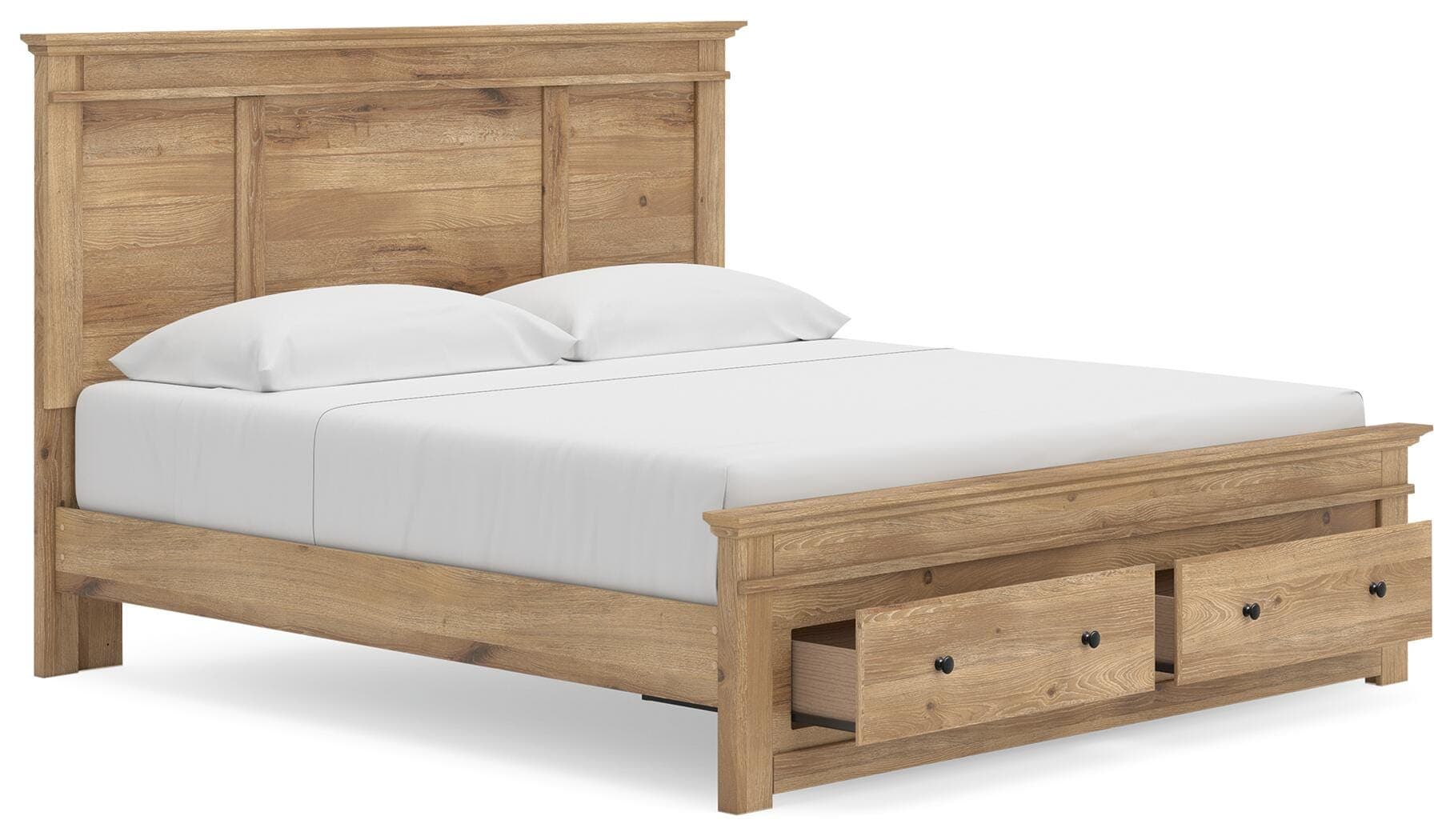 Fenderport King Panel Storage Bed — Tan — view 5