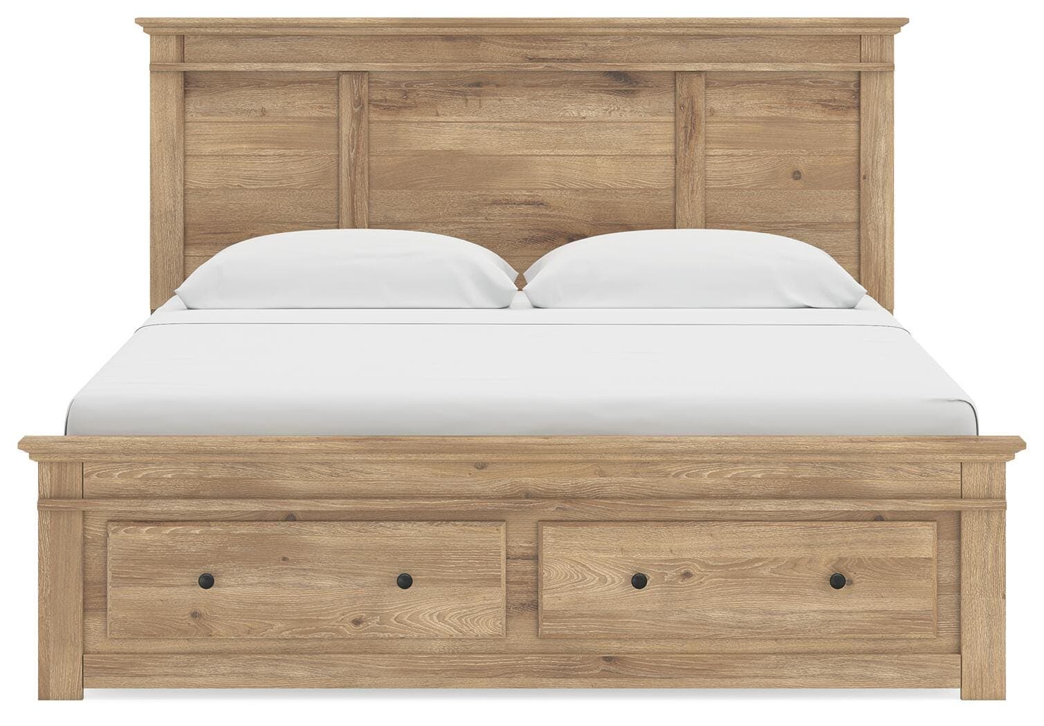 Fenderport King Panel Storage Bed — Tan — view 6