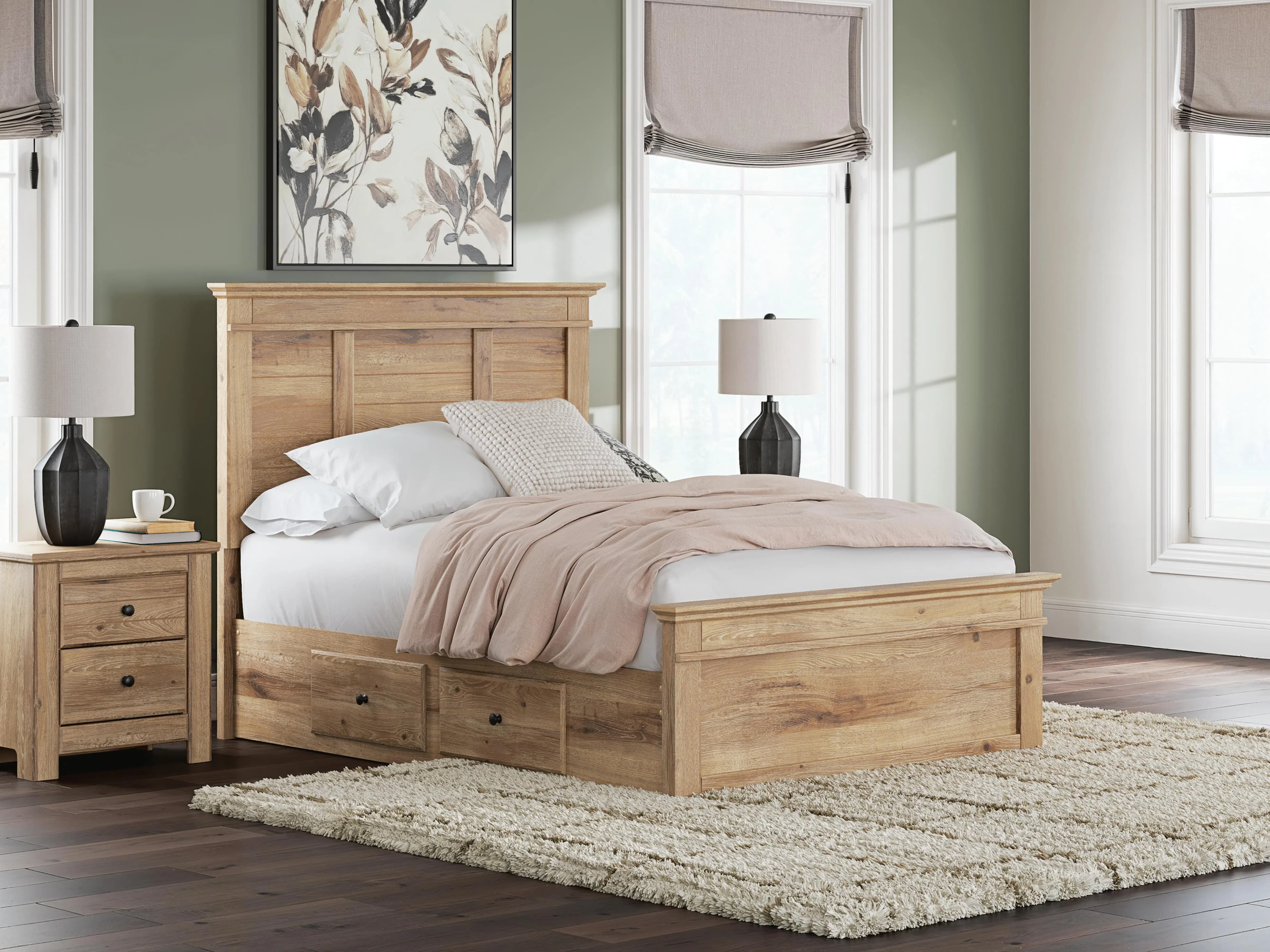 Fenderport Full Panel Storage Bed — Tan — view 2