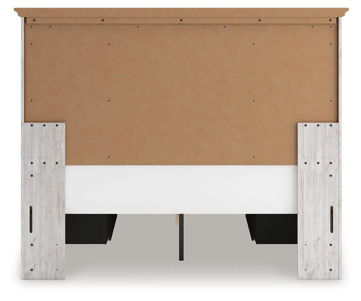 Fenderport Queen Panel Storage Bed — Whitewash — view 5