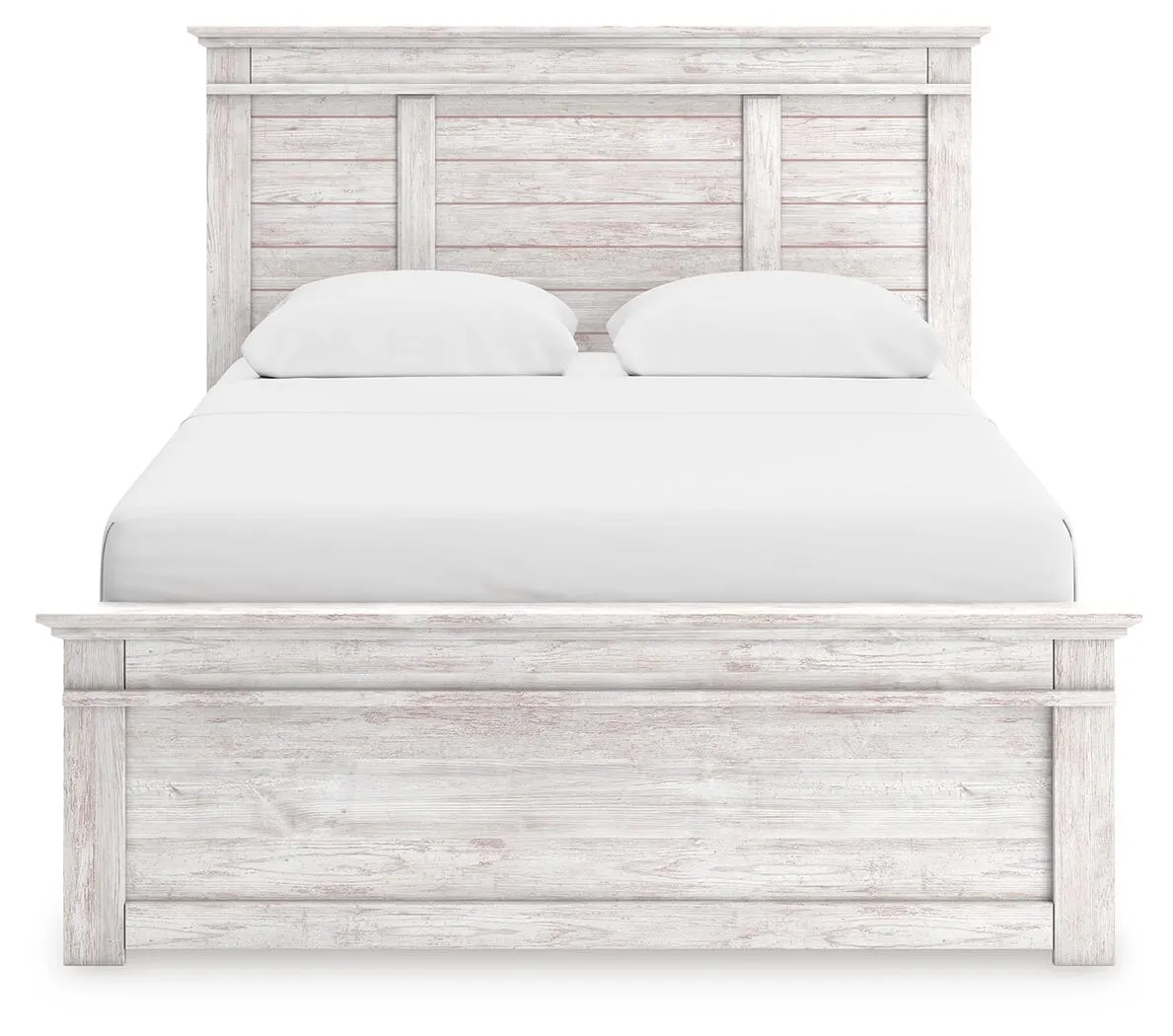 Fenderport Queen Panel Storage Bed — Whitewash — view 6