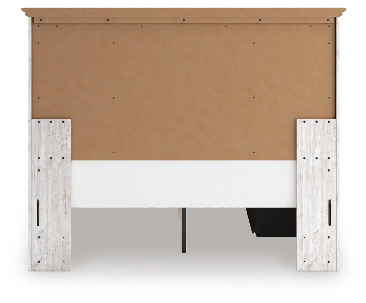Fenderport Queen Panel Storage Bed — Whitewash — view 5