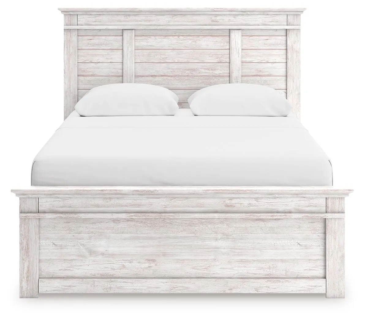 Fenderport Queen Panel Storage Bed — Whitewash — view 6