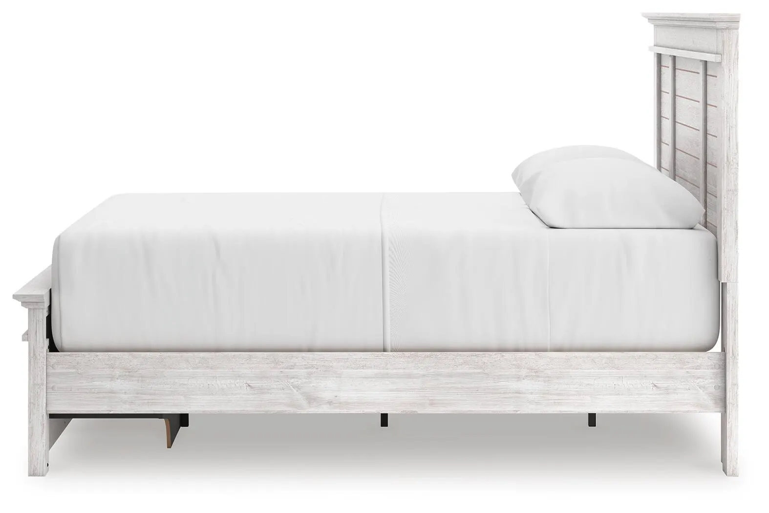 Fenderport Queen Panel Storage Bed — Whitewash — view 7