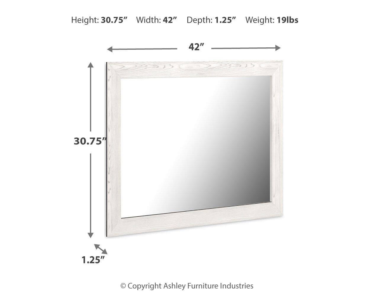 Gerridan Bedroom Mirror — White — view 3