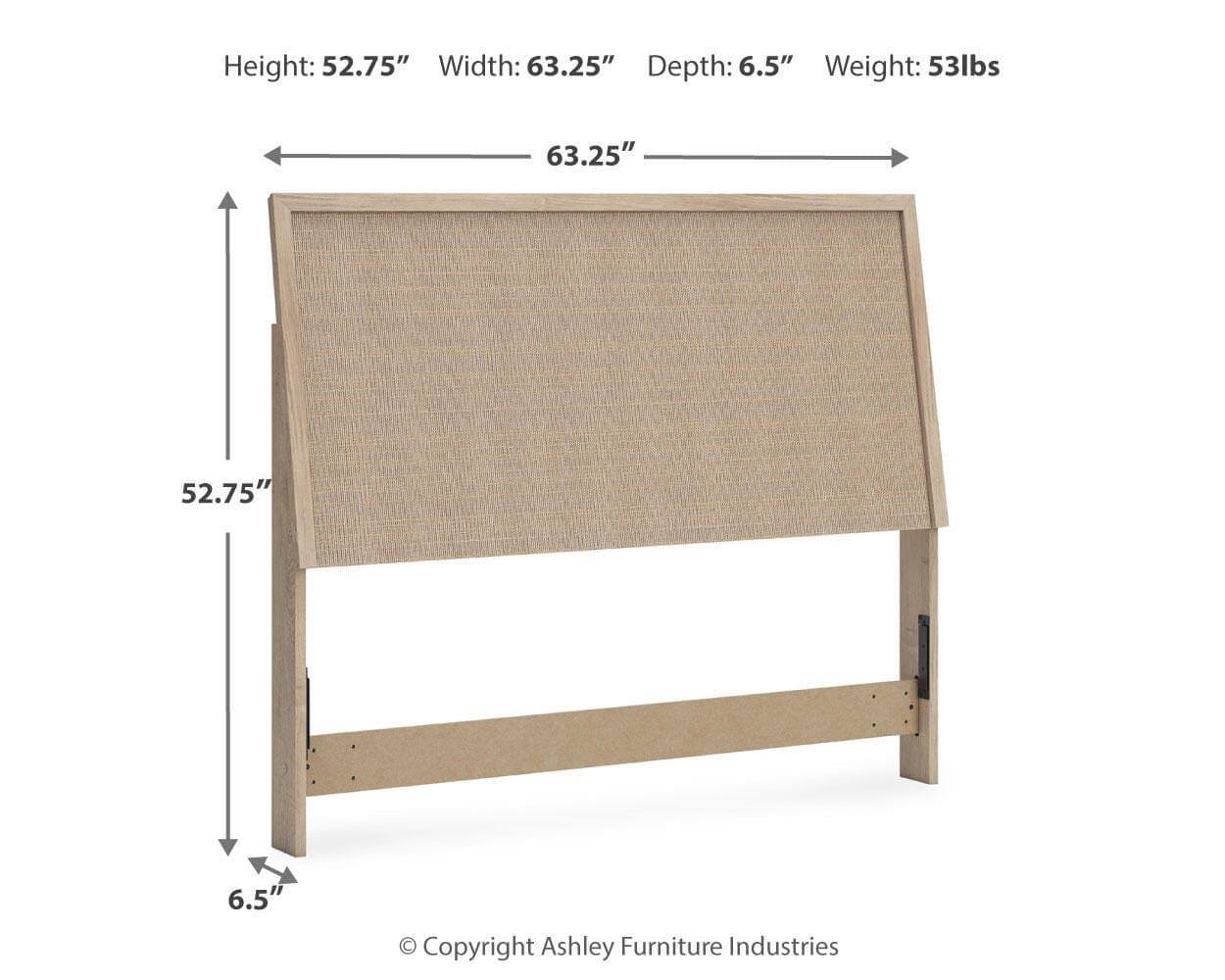 Cielden Queen Panel Headboard — Brown/Beige — view 3