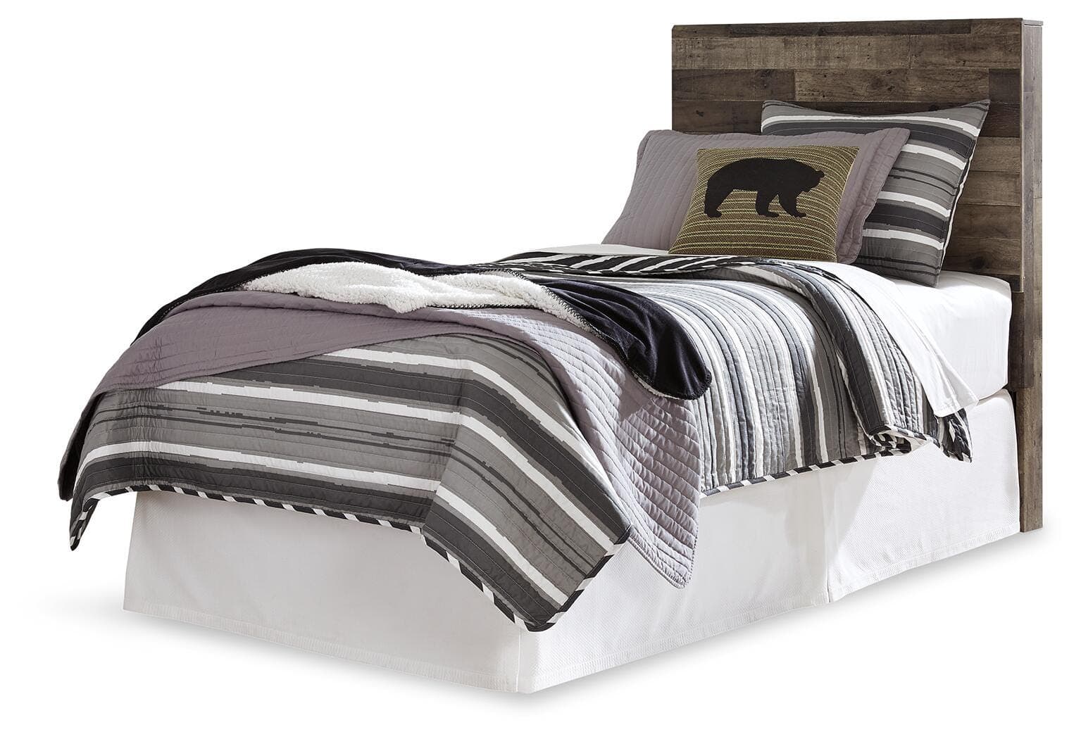 Derekson Twin Panel Headboard — Black/Gray;Brown/Beige — Middletown Furniture, Middletown OH