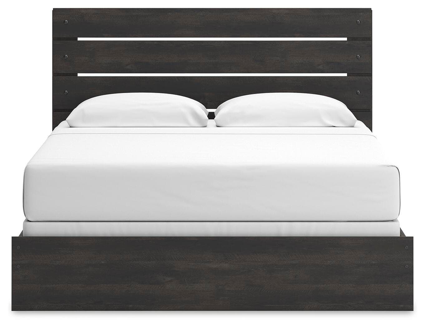Delmorta King Panel Bed — Black/Gray — view 6