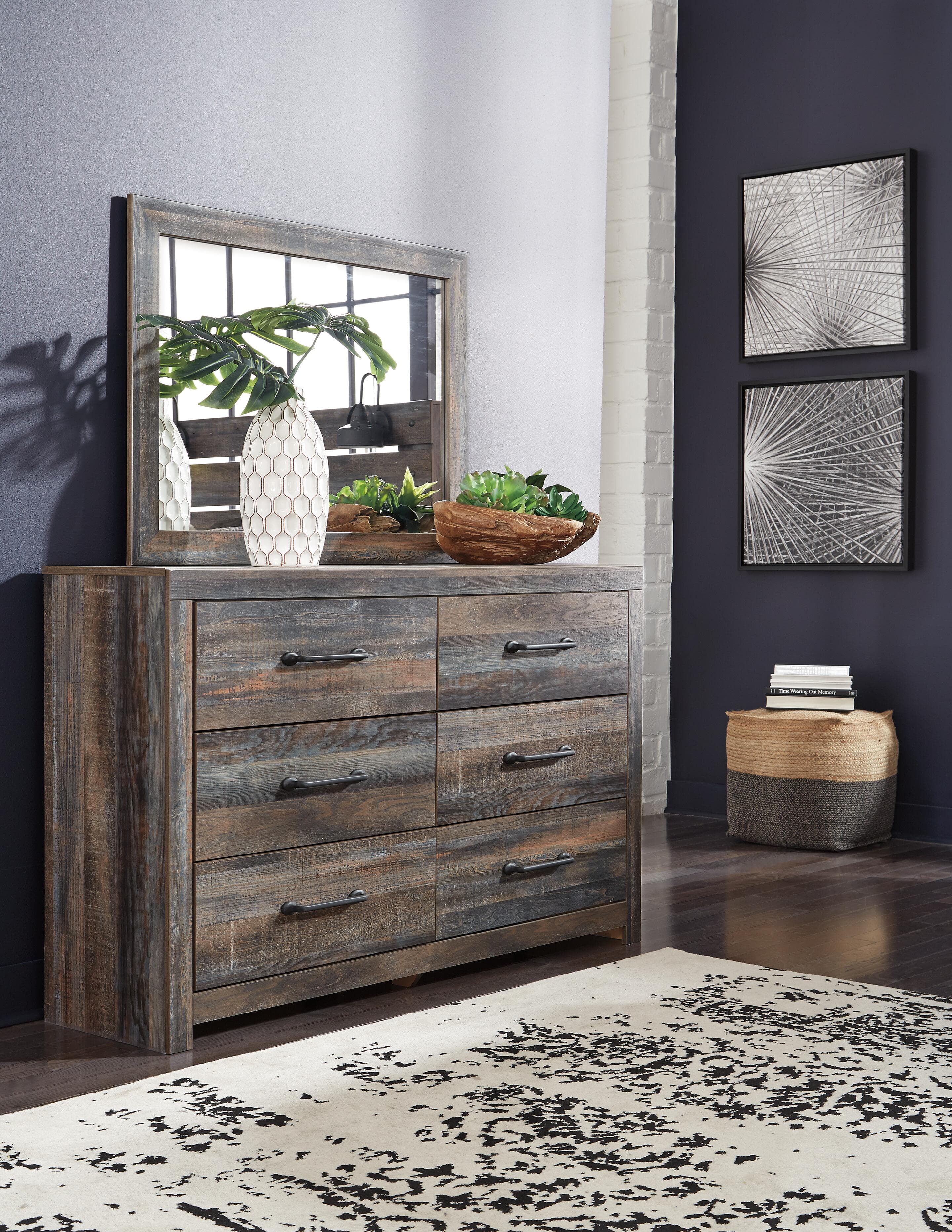 Drystan Dresser and Mirror — Brown/Beige — view 2