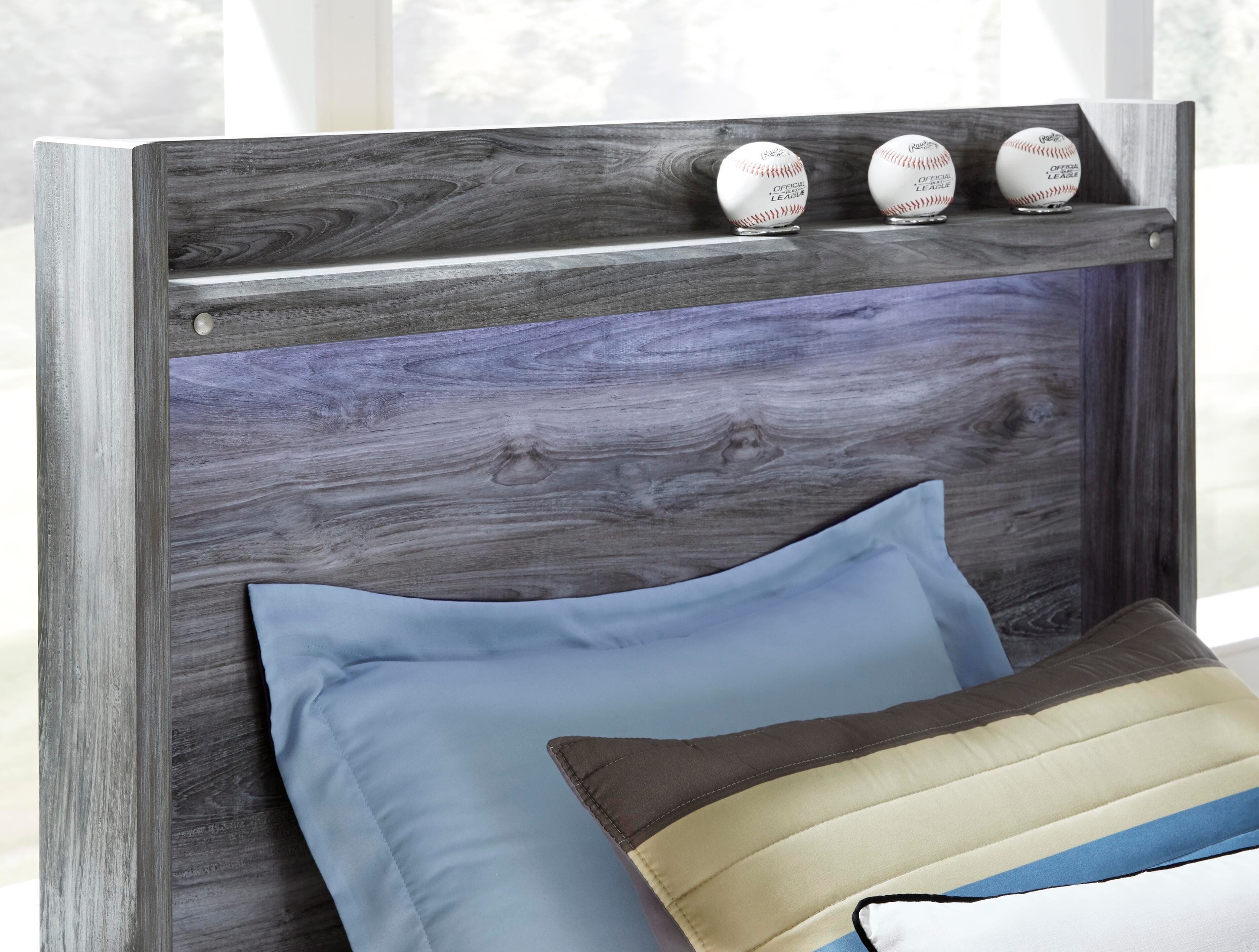 Baystorm Full Panel Bed — Black/Gray;Brown/Beige — view 2