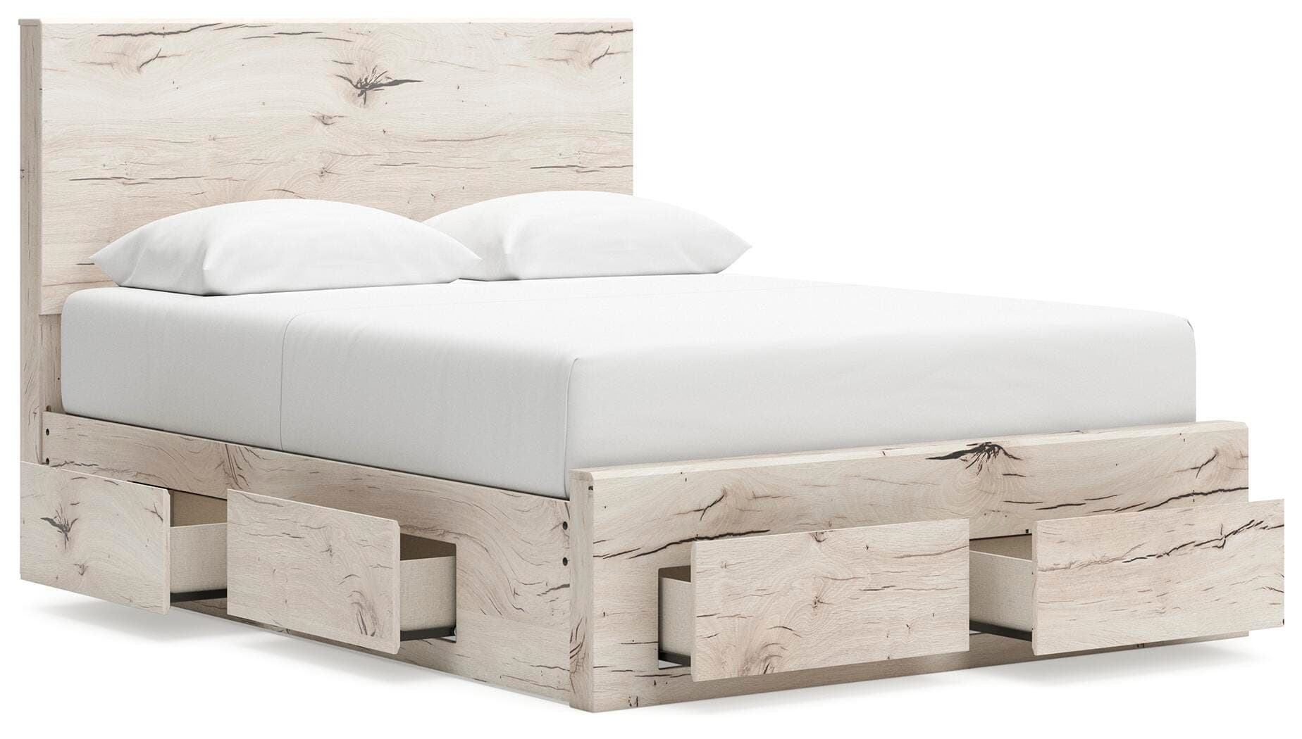 Lawroy Queen Panel Storage Bed — Natural — view 3