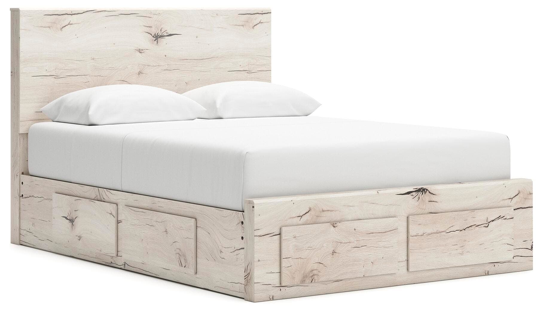Lawroy Queen Panel Storage Bed — Natural — view 2