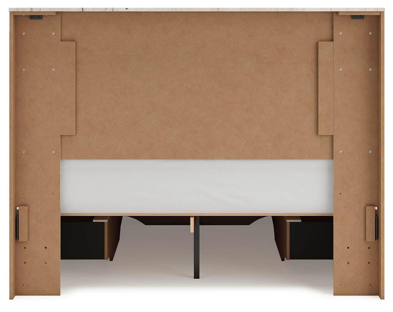 Lawroy Queen Panel Storage Bed — Natural — view 8