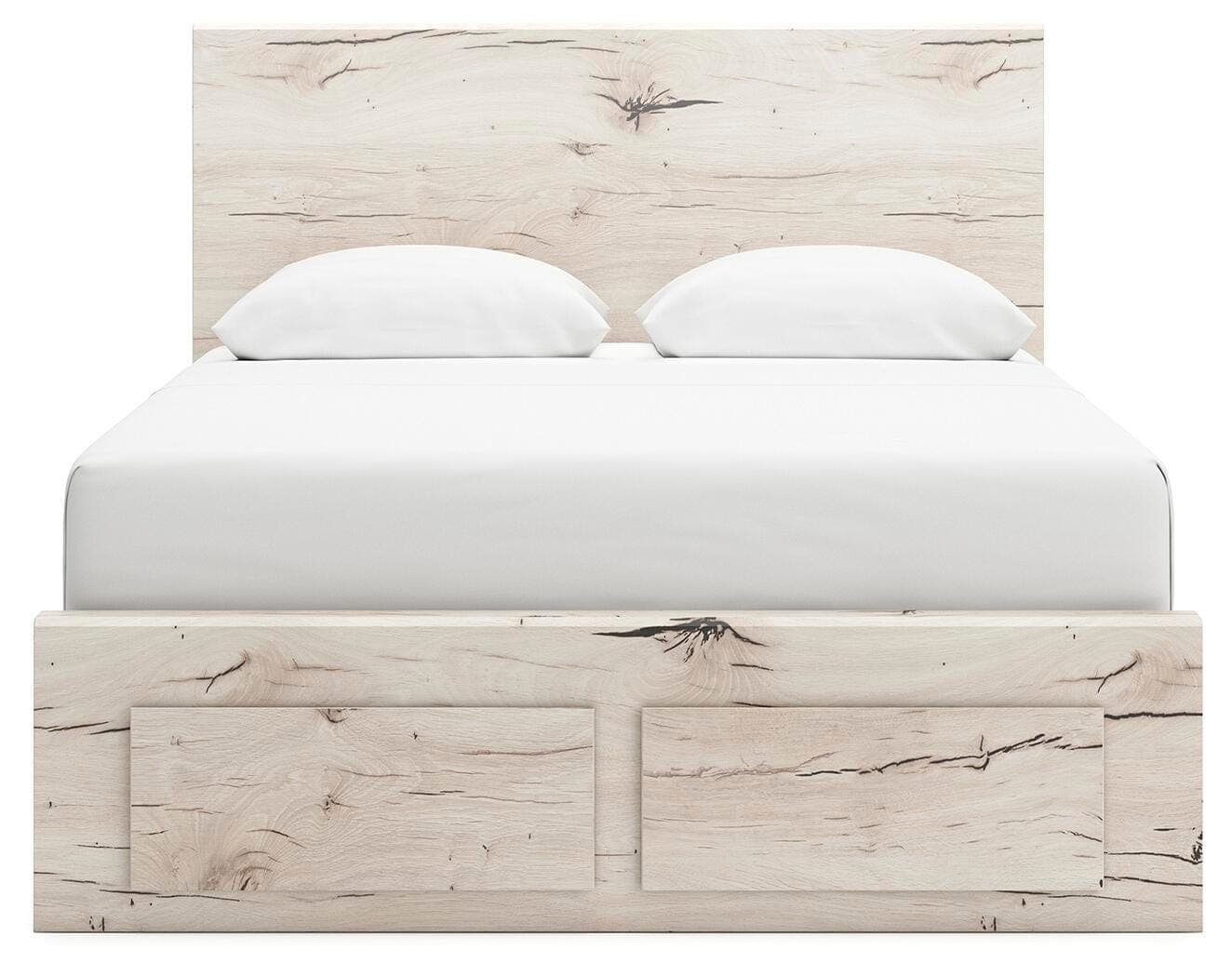 Lawroy Queen Panel Storage Bed — Natural — view 5