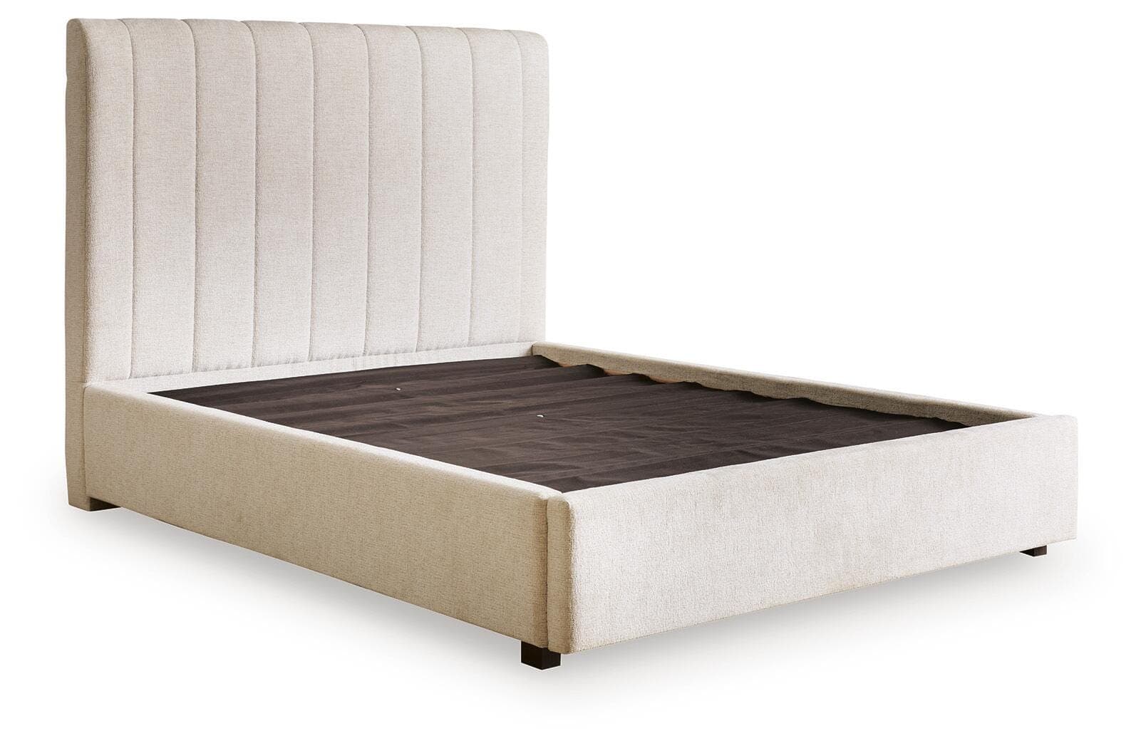 Shoralli Queen Upholstered Storage Bed — Beige — view 5