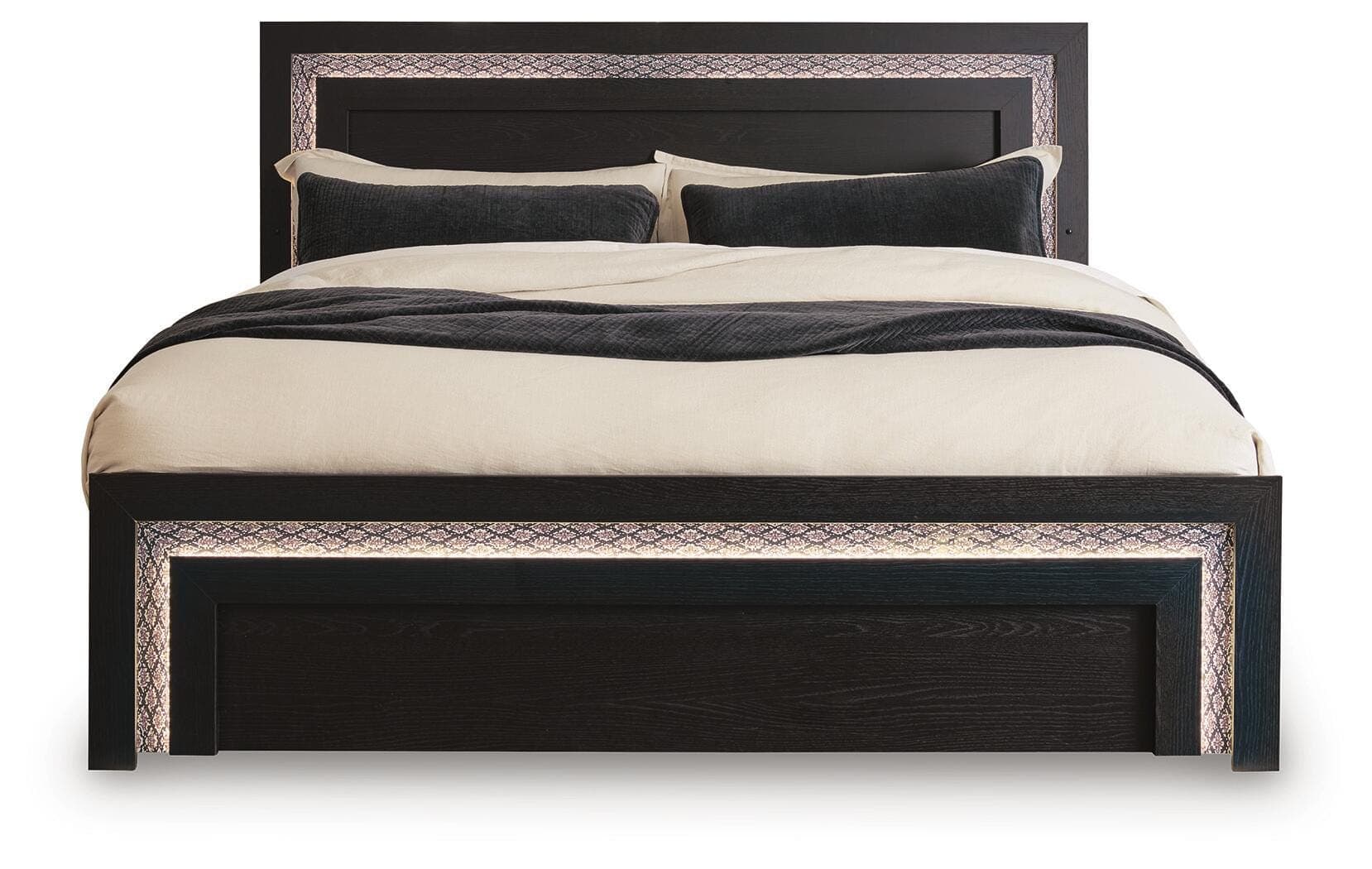 Shoralli Queen Panel Bed — Black — view 3