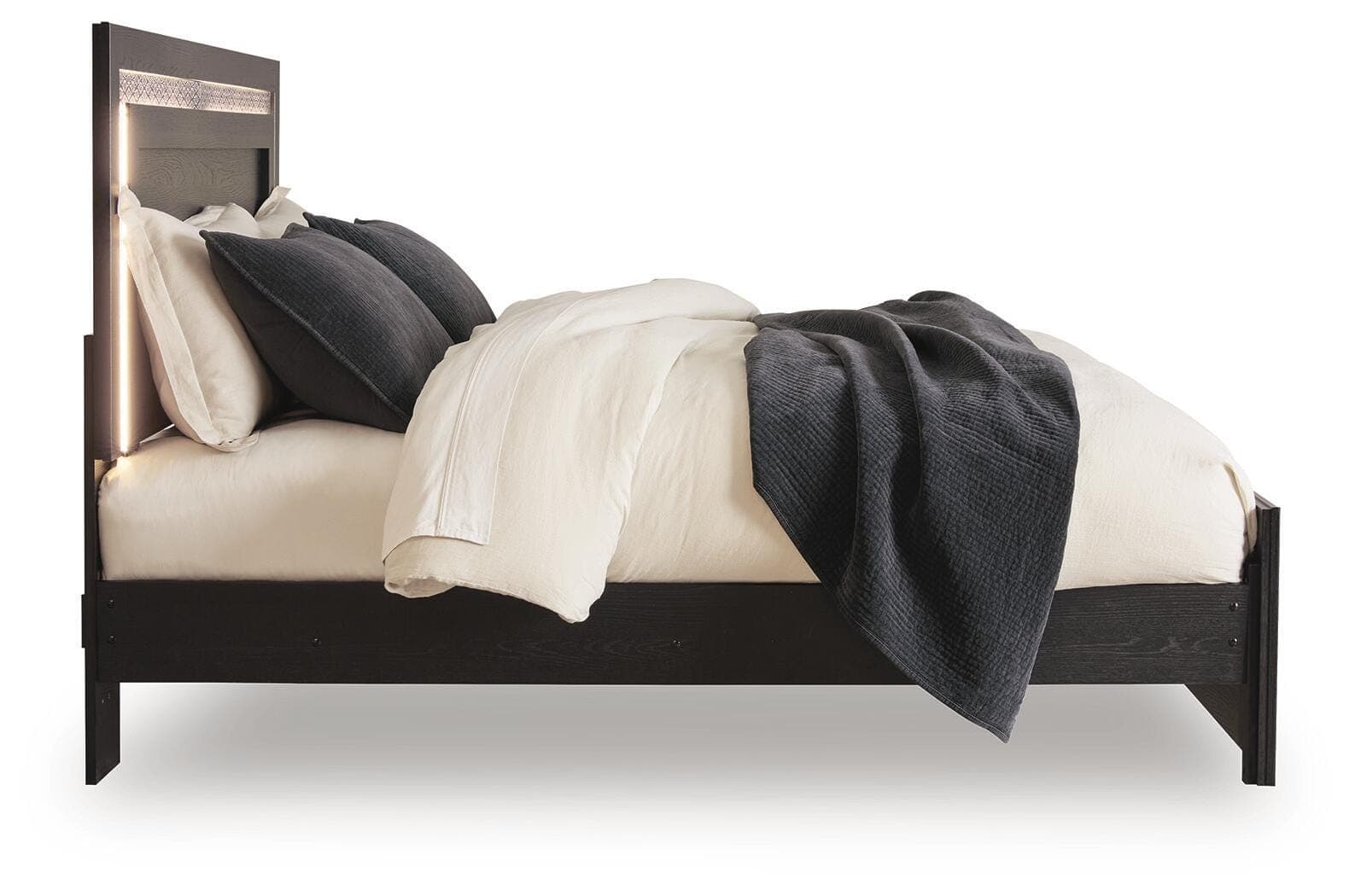 Shoralli Queen Panel Bed — Black — view 5
