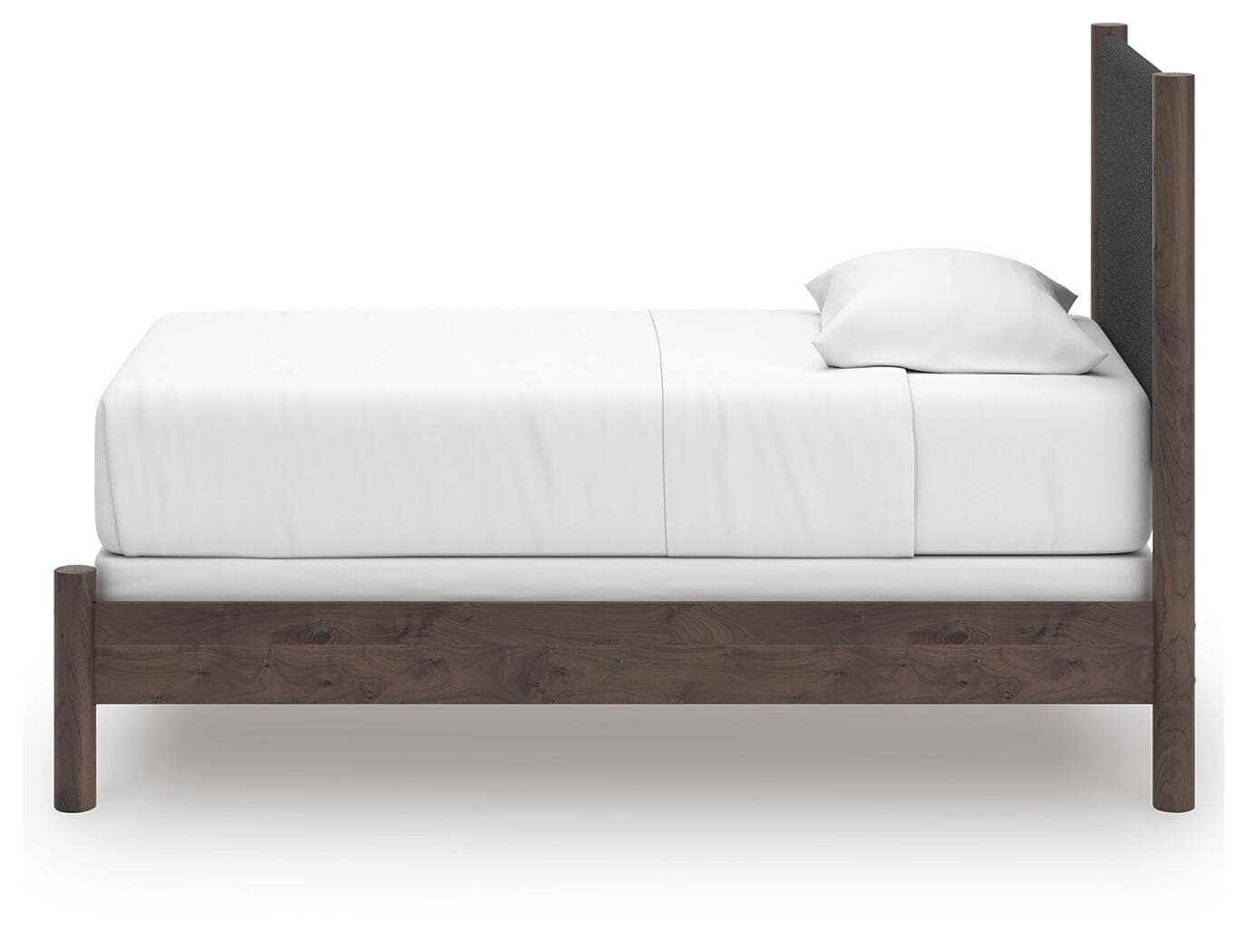 Cadmori Twin Upholstered Panel Bed — Brown — view 7
