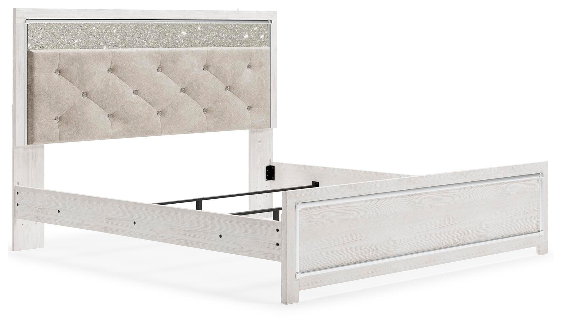 Altyra King Panel Bed — White — view 3