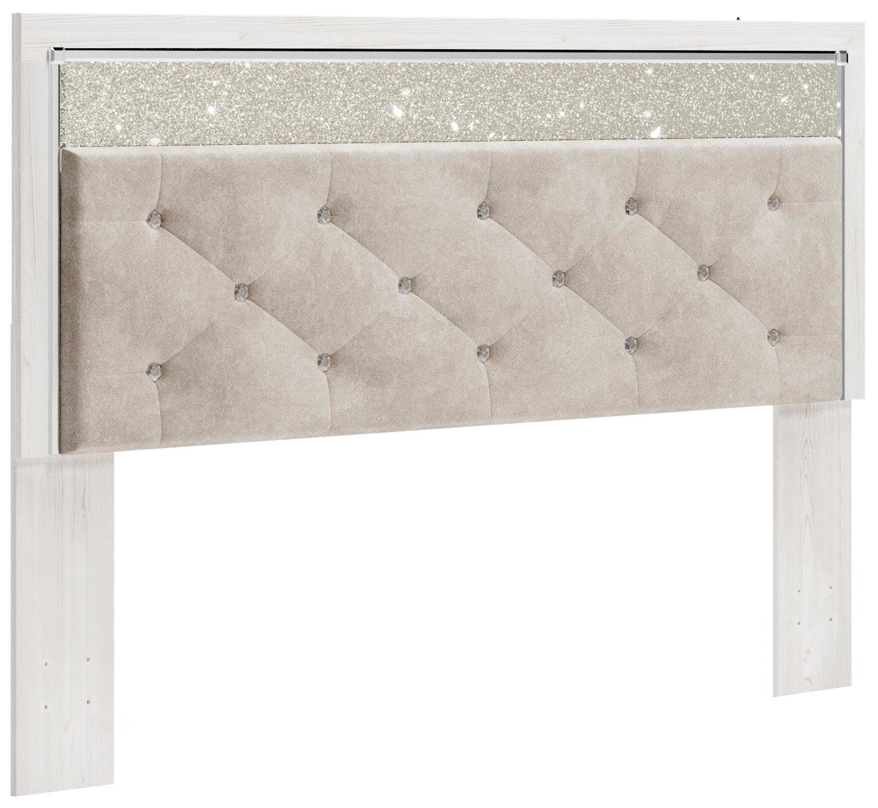 Altyra King/California King Upholstered Panel Headboard — White — Middletown Furniture, Middletown OH