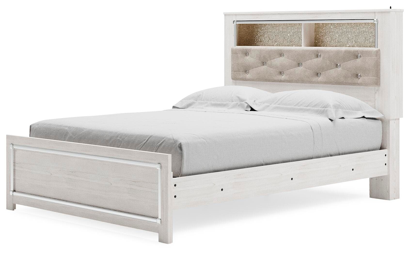 Altyra Queen Panel Bookcase Bed — White — view 7