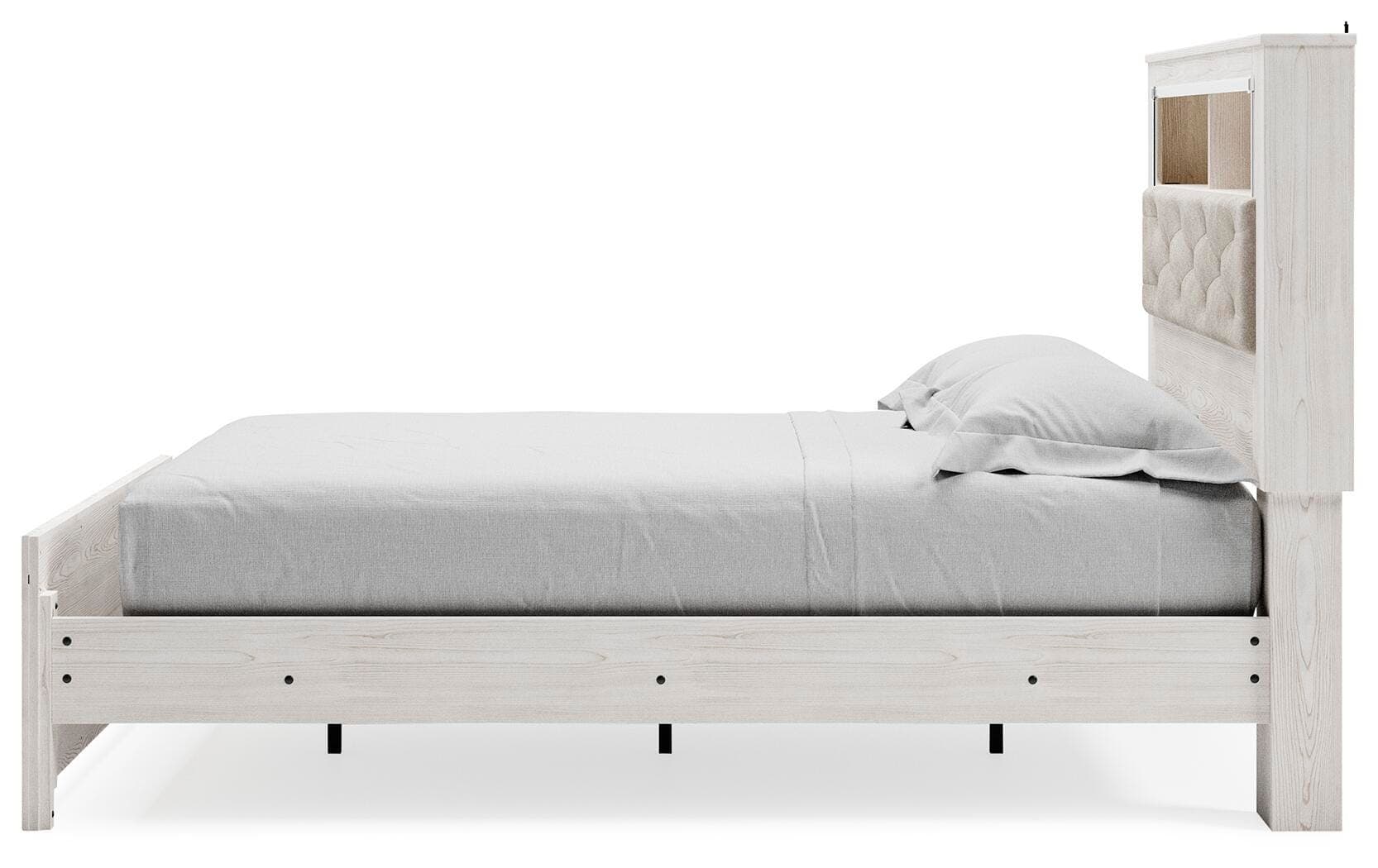 Altyra Queen Panel Bookcase Bed — White — view 6