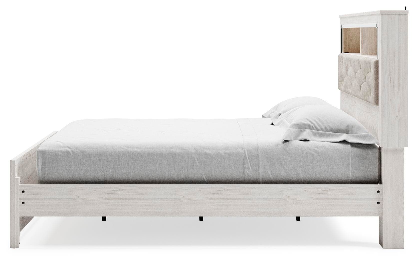 Altyra King Panel Bookcase Bed — White — view 6