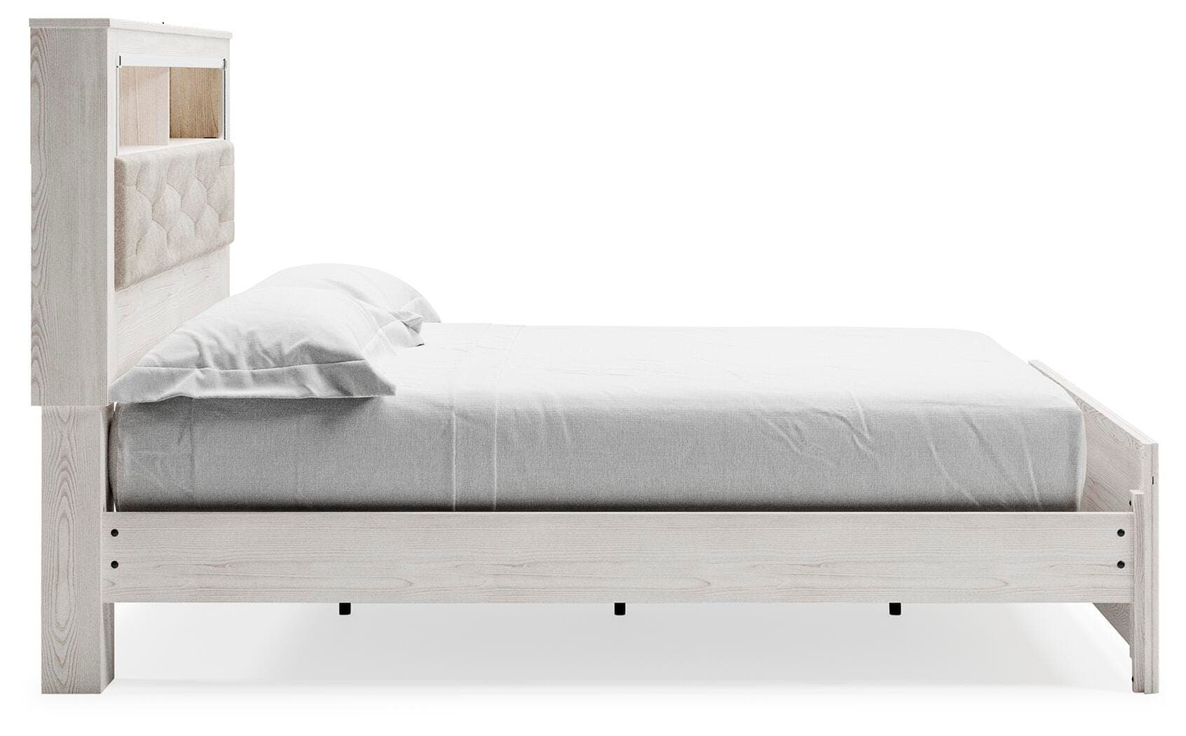 Altyra King Panel Bookcase Bed — White — view 5
