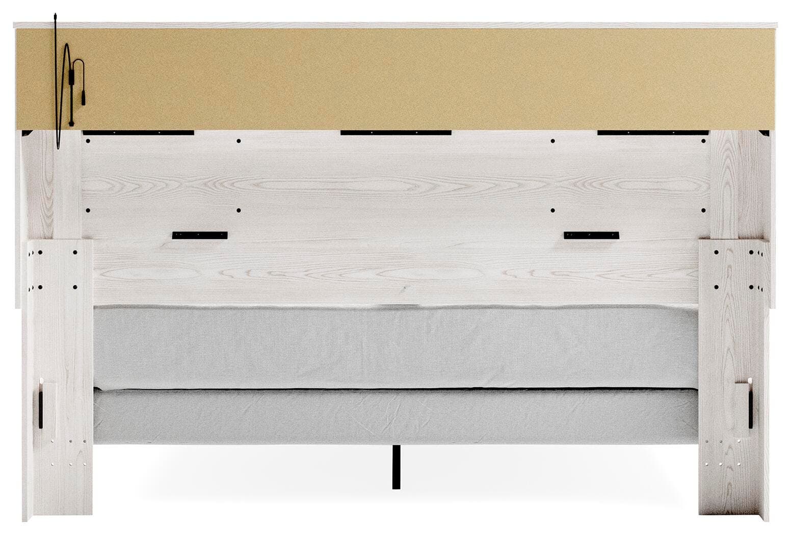 Altyra King Panel Bookcase Bed — White — view 5