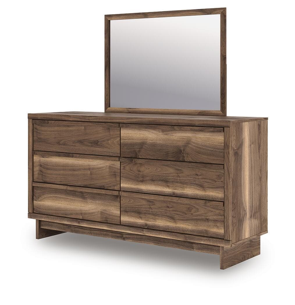Zadilyn Dresser and Mirror — Brown/Beige — view 8