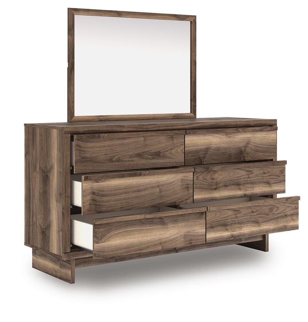 Zadilyn Dresser and Mirror — Brown/Beige — view 4