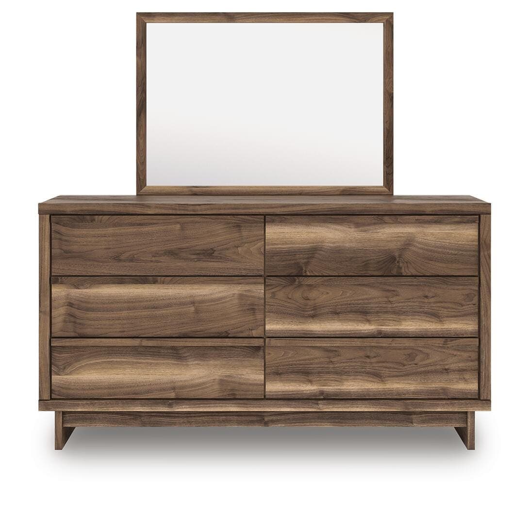 Zadilyn Dresser and Mirror — Brown/Beige — view 3