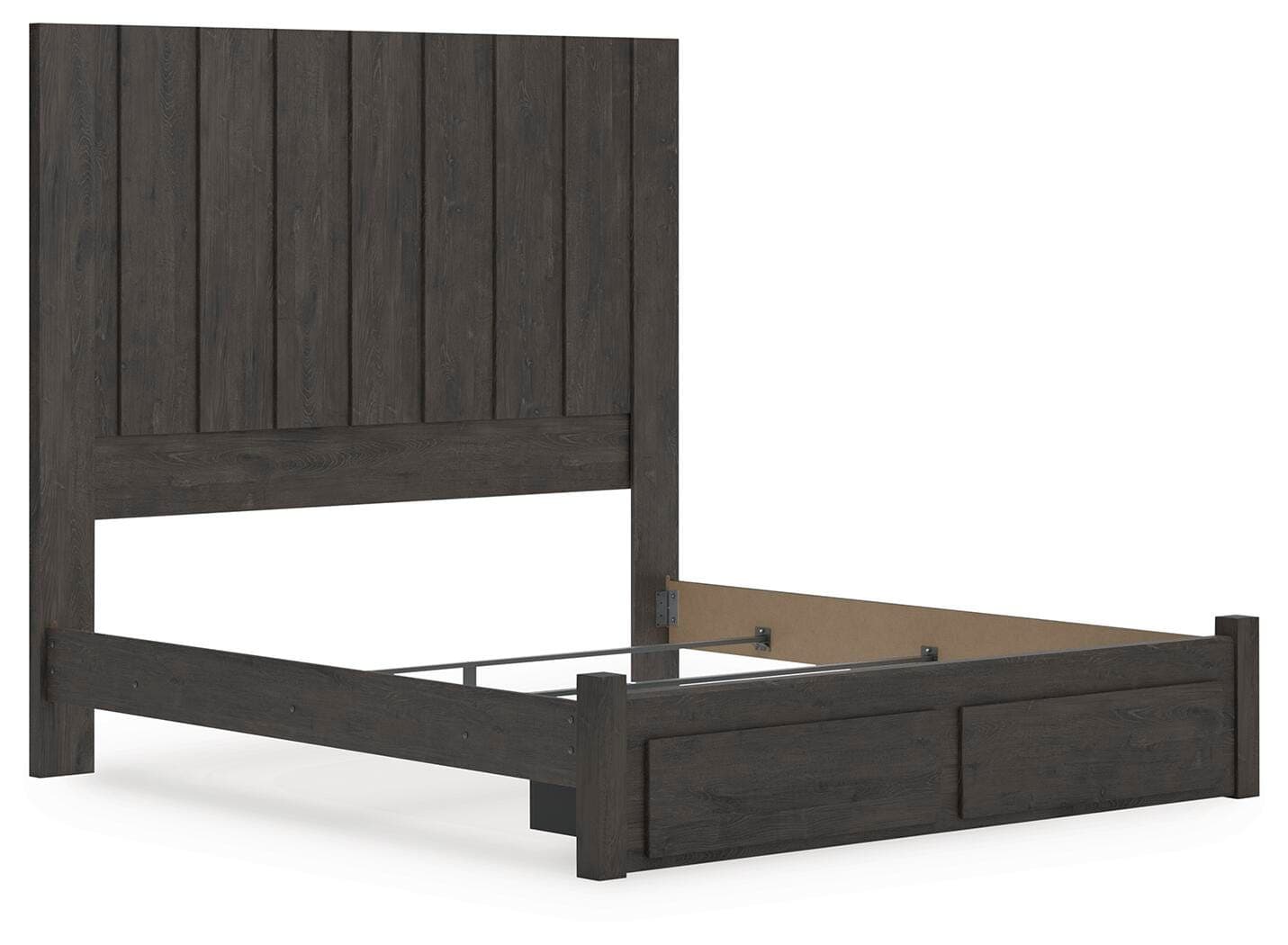 Parlayon King Panel Storage Bed — Black/Gray — view 3