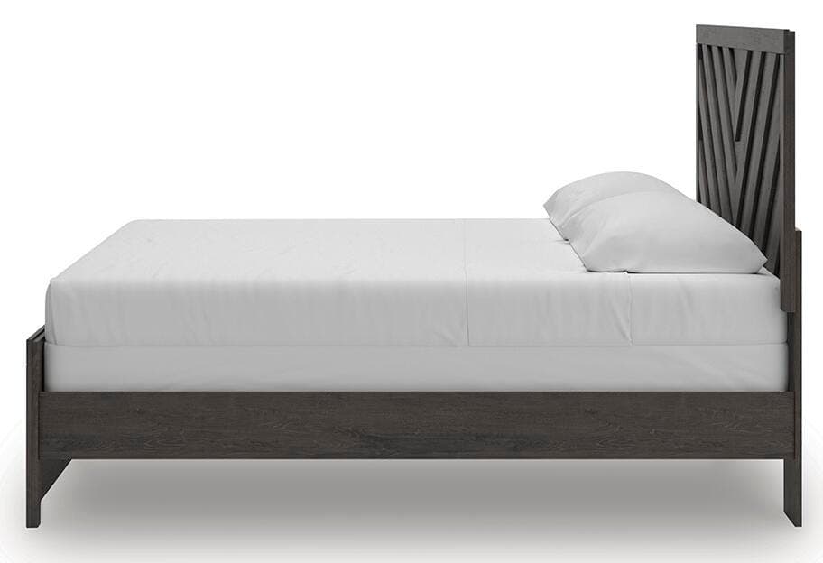 Prendonea King Panel Bed — Black/Gray — view 7