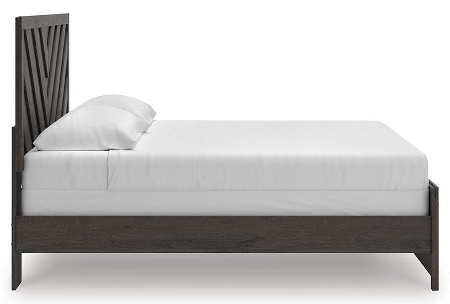 Prendonea King Panel Bed — Black/Gray — view 8