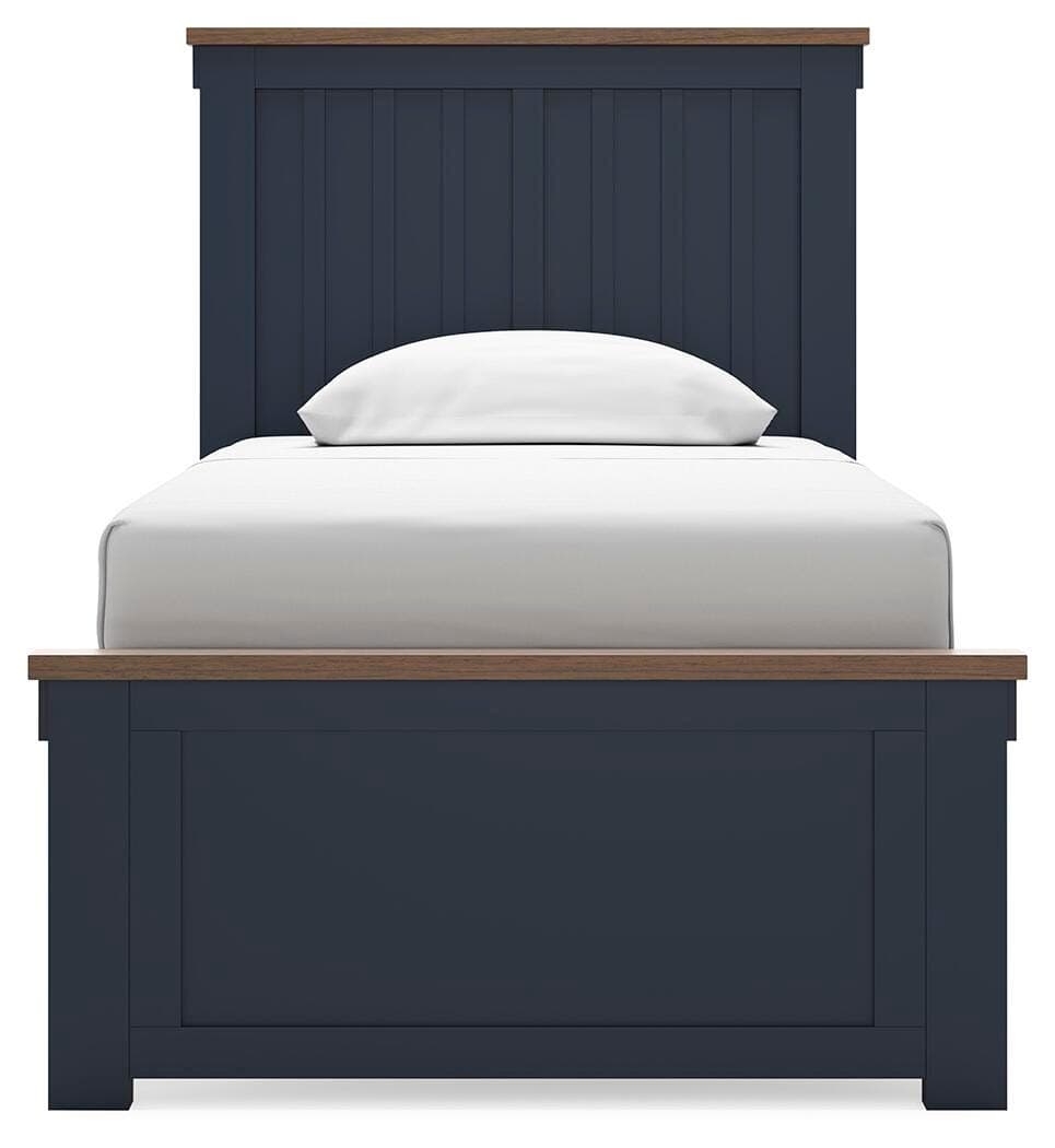 Landocken Twin Panel Bed — Blue;Brown/Beige — view 5