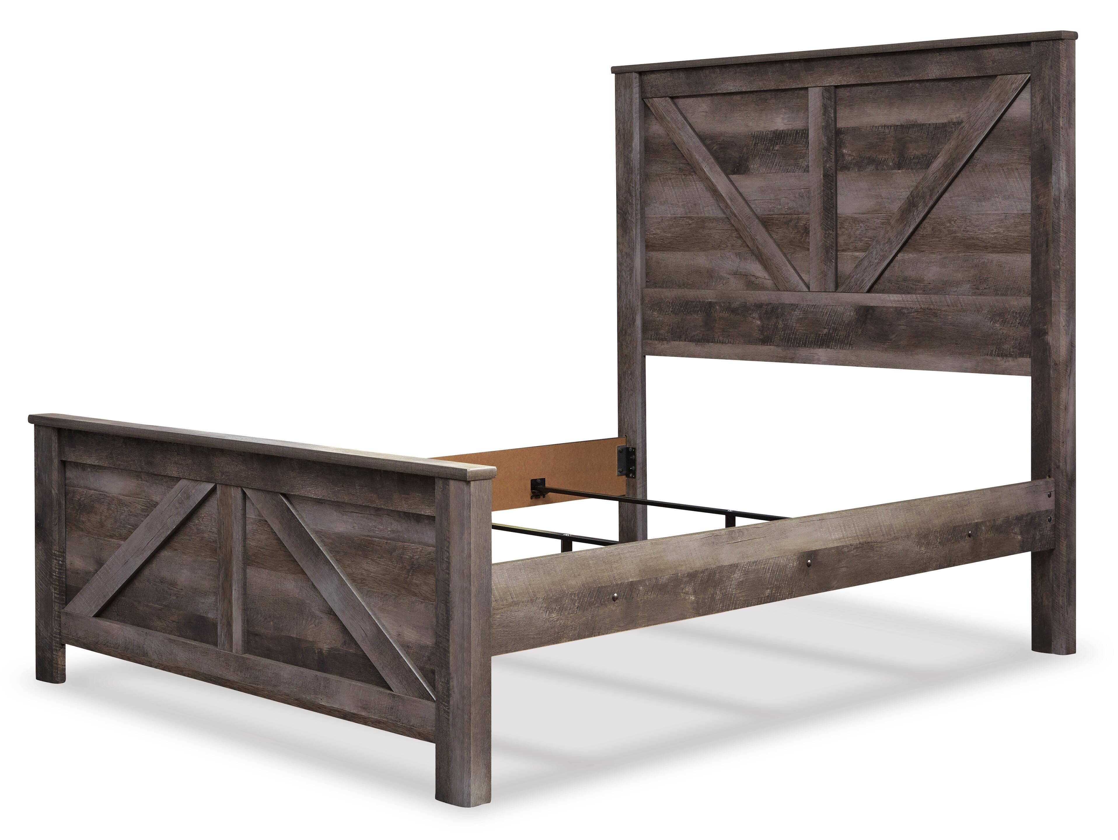 Wynnlow Queen Crossbuck Panel Bed — Black/Gray — view 3
