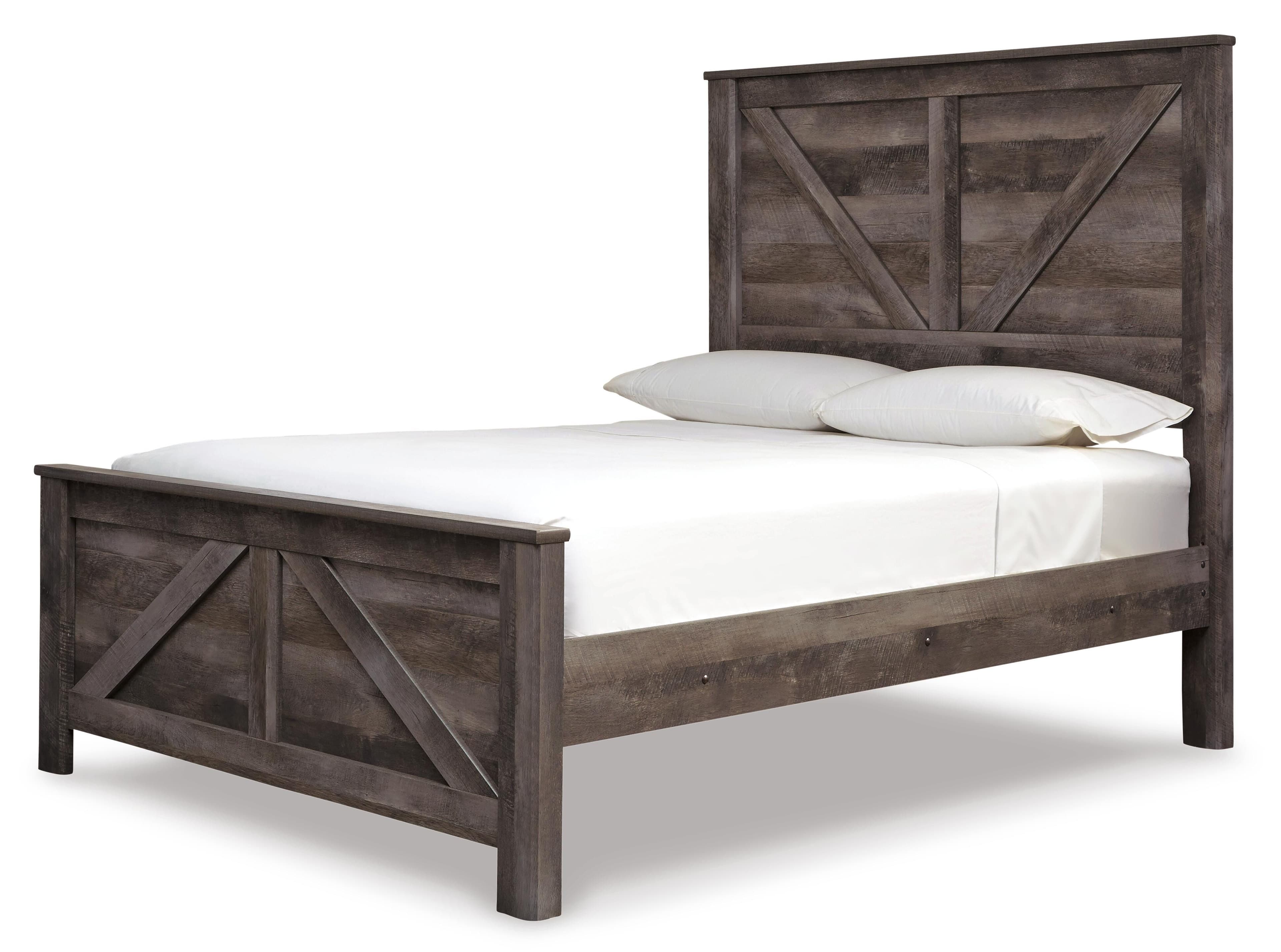 Wynnlow Queen Crossbuck Panel Bed — Black/Gray — view 5
