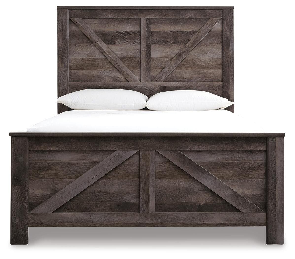 Wynnlow Queen Crossbuck Panel Bed — Black/Gray — view 6