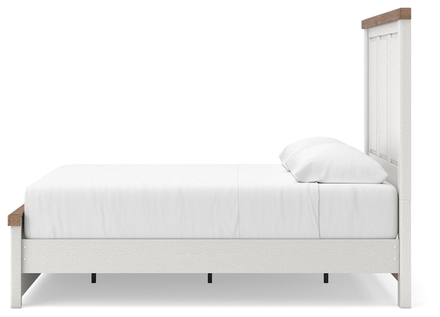 Savonport Queen Panel Bed with Storage — White/Brown — view 8