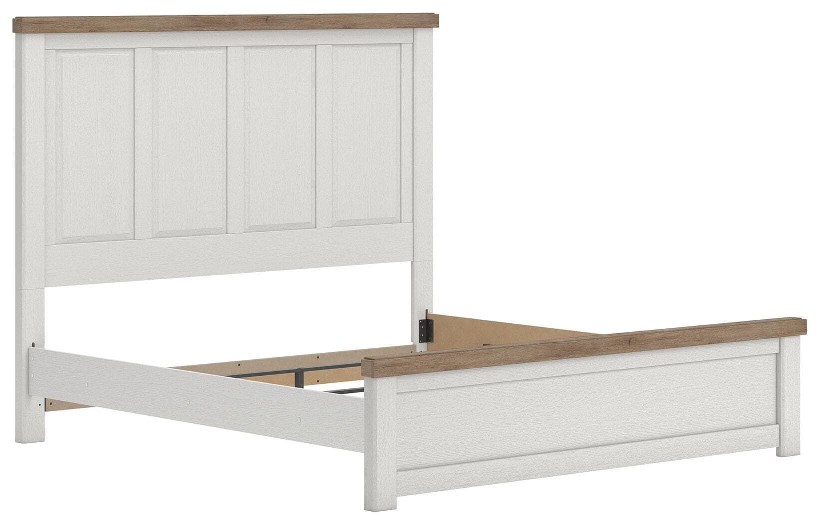 Savonport King Panel Bed — White/Brown — view 4