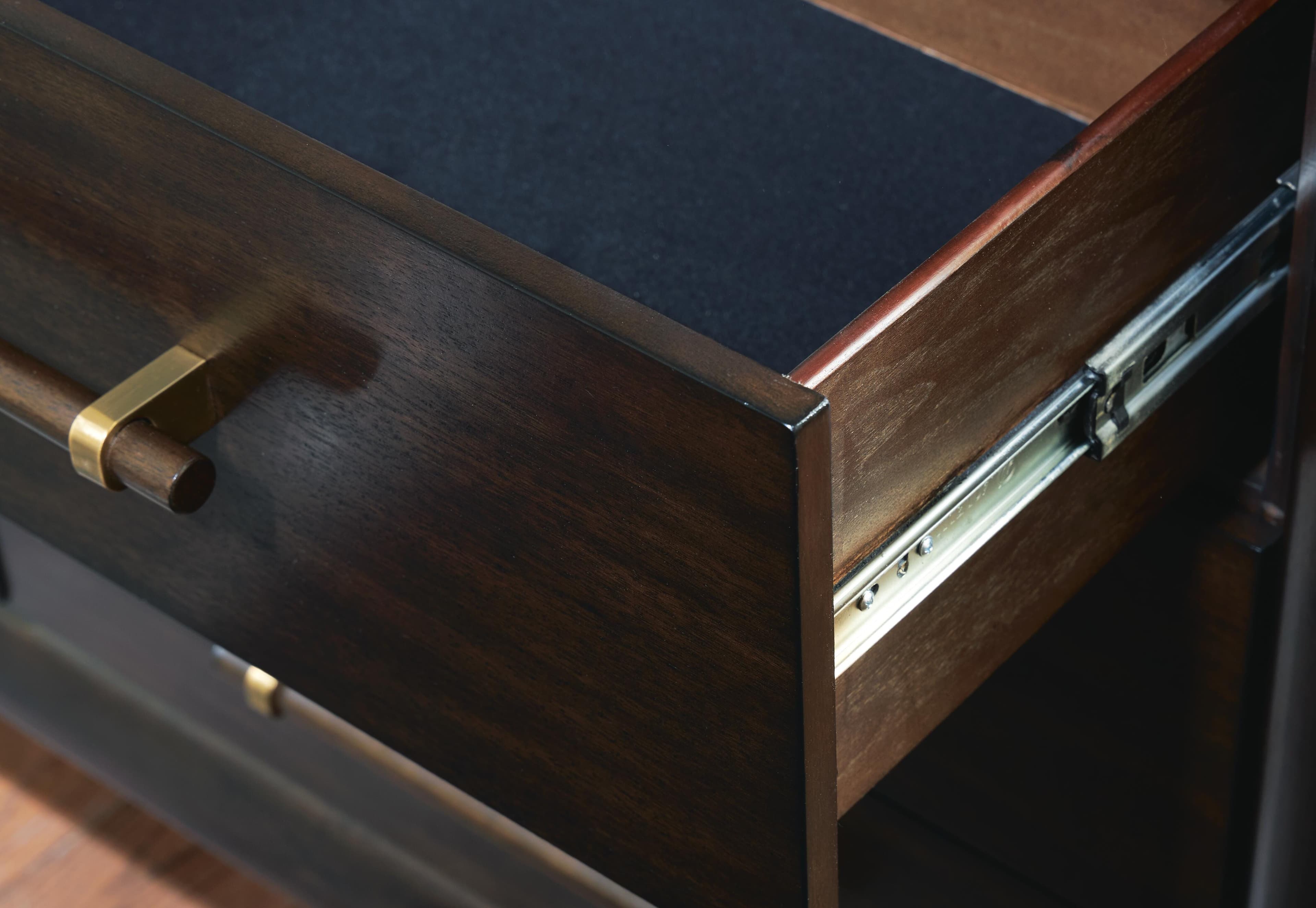 Dantenton Dresser and Mirror — Merlot — view 5