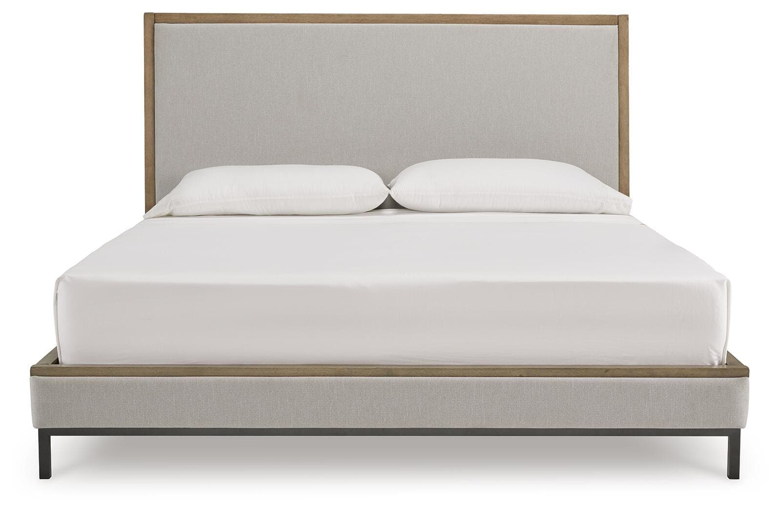 Tomtyn King Upholstered Bed — Brown/Beige — view 4