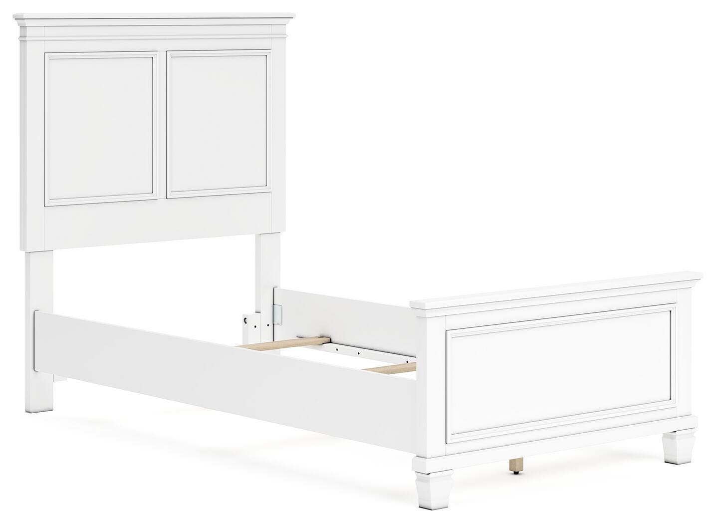 Fortman Twin Panel Bed — White — view 3